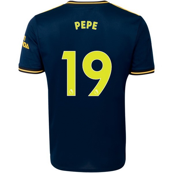 Camiseta Arsenal NO.19 Pepe Replica Tercera Ropa 2019/20 Azul